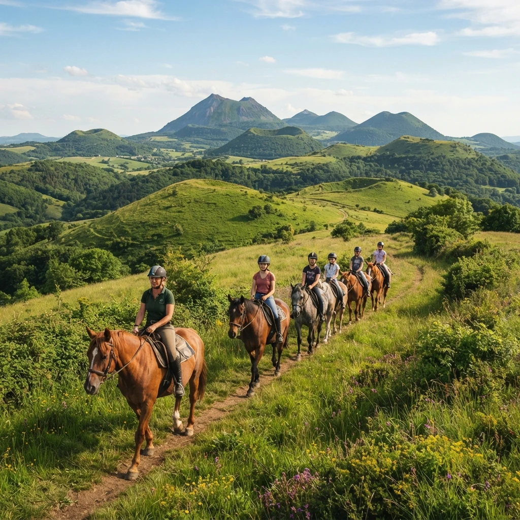 Balade à cheval dans les Volcans d'Auvergne, {{dept_name}}